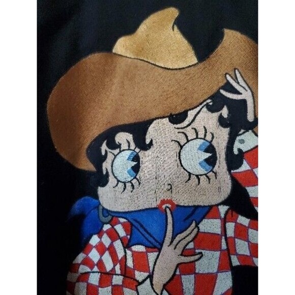 Vintage 1993 Too Cute!  Wool Leather Varsity Jacket BETTY BOOP - Picture 5 of 15